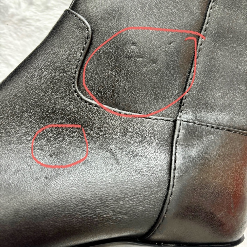 ZARA Black Leather Pointy Toe Western-Style Ankle Bootie--6 - Picture 13 of 15